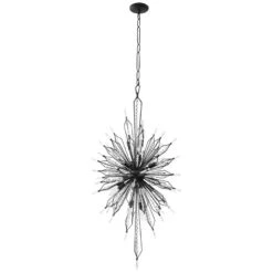 Varaluz Orbital 24" Black And Crystal 20-Light Modern Foyer Chandelier 6 Varaluz Orbital 24" Black And Crystal 20-Light Modern Foyer Chandelier -Modern Lamp Shop varaluz orbital 24 inch black and crystal 20 light modern foyer chandelier 556e2views2