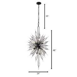 Varaluz Orbital 24" Black And Crystal 20-Light Modern Foyer Chandelier 7 Varaluz Orbital 24" Black And Crystal 20-Light Modern Foyer Chandelier -Modern Lamp Shop varaluz orbital 24 inch black and crystal 20 light modern foyer chandelier 556e2views3