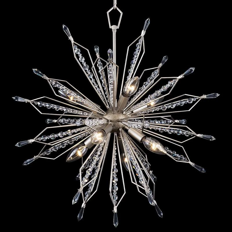 Varaluz Orbital 24" Wide Gold Dust 8-Light Pendant 2 Varaluz Orbital 24" Wide Gold Dust 8-Light Pendant - Image 2