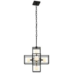 Varaluz Plaza 17 1/2" Wide Carbon 6-Light LED Pendant -Modern Lamp Shop varaluz plaza 17 and one half inch wide carbon 6 light led pendant 69p89views1