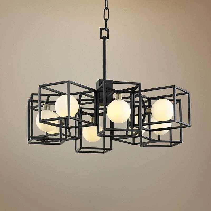 Varaluz Plaza 25 1/2" Wide Carbon 8-Light LED Pendant 1 Varaluz Plaza 25 1/2" Wide Carbon 8-Light LED Pendant