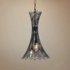 Varaluz Rikki 12 1/2"W Carbon And Aged Gold Foyer Pendant
