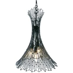 Varaluz Rikki 12 1/2"W Carbon And Aged Gold Foyer Pendant -Modern Lamp Shop varaluz rikki 12 and one half inchw carbon and aged gold foyer pendant 69p64views1