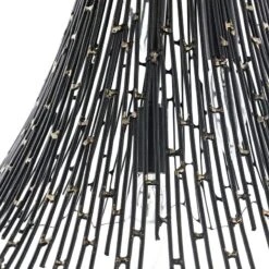 Varaluz Rikki 12 1/2"W Carbon And Aged Gold Foyer Pendant -Modern Lamp Shop varaluz rikki 12 and one half inchw carbon and aged gold foyer pendant 69p64views2
