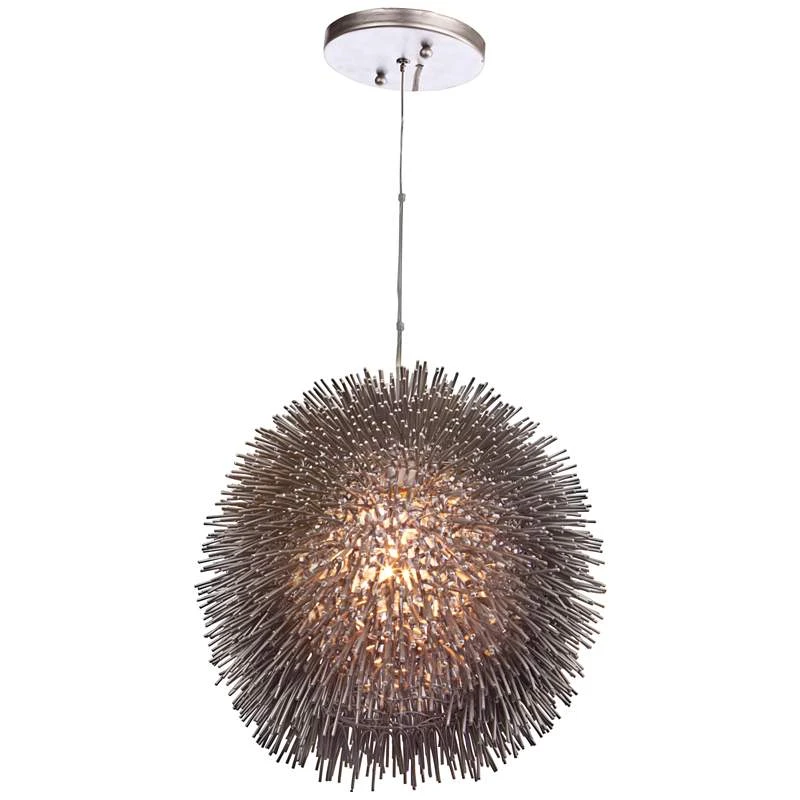 Varaluz Urchin 13" Wide Painted Chrome Pendant Light 2 Varaluz Urchin 13" Wide Painted Chrome Pendant Light - Image 2