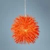 Varaluz Urchin 6 1/4" Wide Electric Pumpkin Orange Mini Pendant