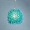 Varaluz Urchin 9" Wide Aqua Velvet Mini Pendant Light