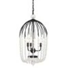 Varaluz Voliere 14 1/2" Wide Matte Black Crystal 3-Light Pendant