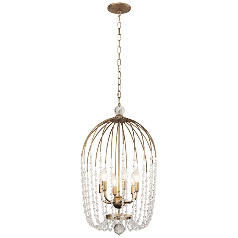 Varaluz Voliere 16 3/4"W Havana Gold 6-Light Pendant Light 4 Varaluz Voliere 16 3/4"W Havana Gold 6-Light Pendant Light - Image 4