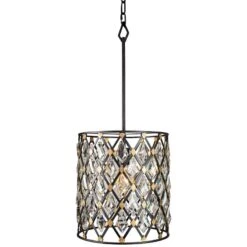 Varaluz Windsor 11 1/2"W Carbon And Gold Mini Pendant Light
