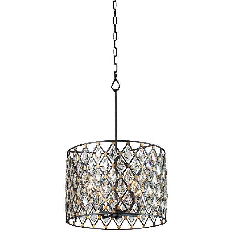 Varaluz Windsor 18"W Carbon And Gold 4-Light Pendant Light 1 Varaluz Windsor 18"W Carbon And Gold 4-Light Pendant Light