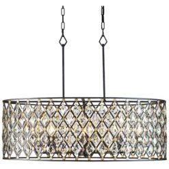 Varaluz Windsor 36"W Carbon And Gold Island Pendant Light