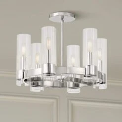 Vernon Place 20 1/4" Wide Chrome 6-Light Chandelier