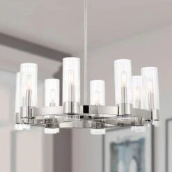 Vernon Place 28 1/4" Wide Chrome 8-Light Chandelier