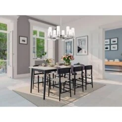 Vernon Place 28 1/4" Wide Chrome 8-Light Chandelier 9 Vernon Place 28 1/4" Wide Chrome 8-Light Chandelier -Modern Lamp Shop vernon place 28 and one quarter inch wide chrome 8 light chandelier 786h1views3