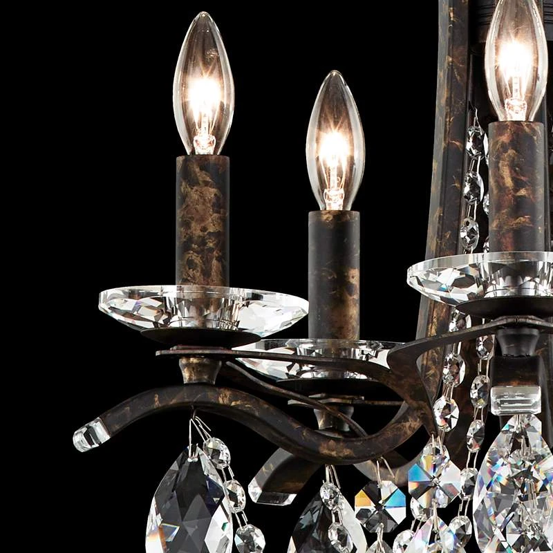 Vesca 15"W Heirloom Bronze And Crystal 5-Light Chandelier 2 Vesca 15"W Heirloom Bronze And Crystal 5-Light Chandelier - Image 2