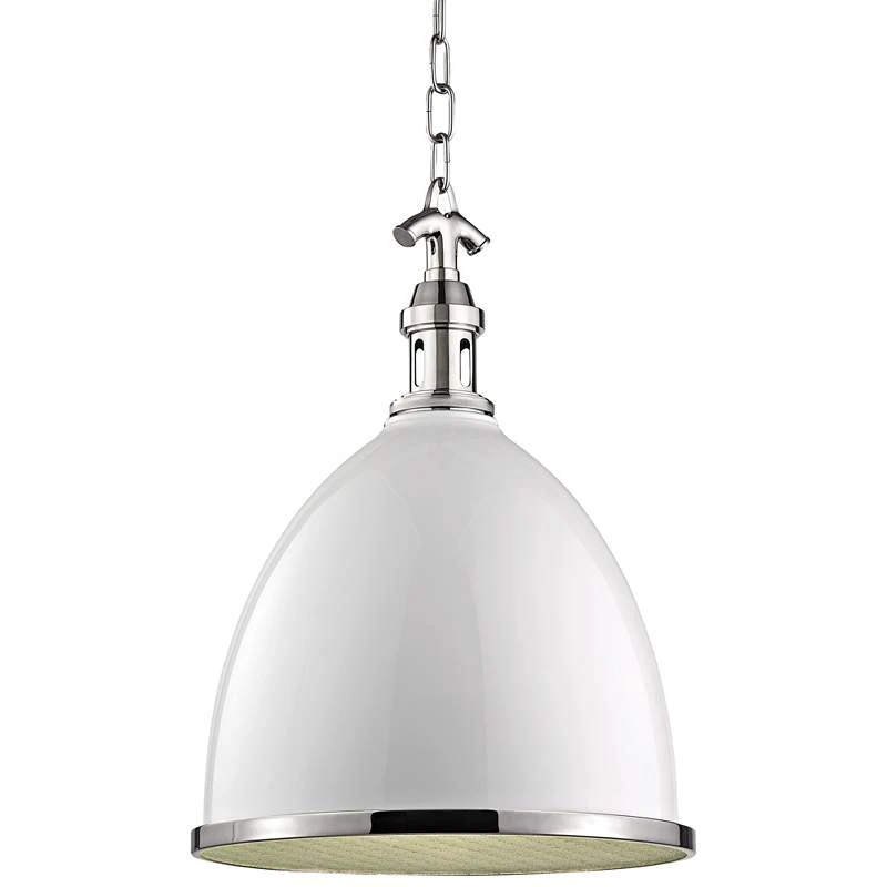 Viceroy 12 3/4" Wide White And Polished Nickel Pendant Light 1 Viceroy 12 3/4" Wide White And Polished Nickel Pendant Light