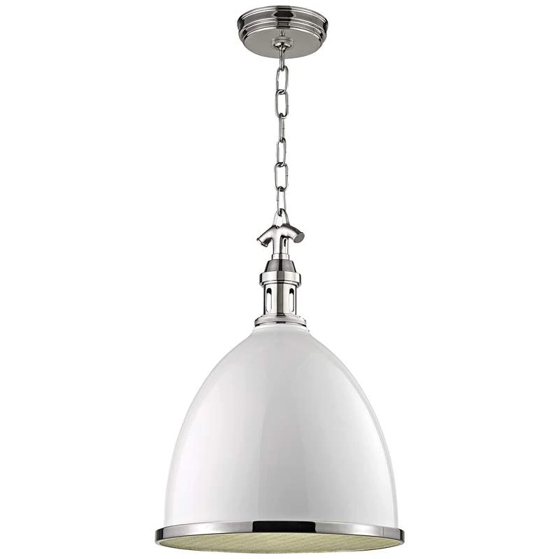Viceroy 12 3/4" Wide White And Polished Nickel Pendant Light 2 Viceroy 12 3/4" Wide White And Polished Nickel Pendant Light - Image 2