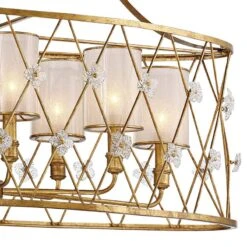 Victoria Park 43"W Elara Gold Kitchen Island Light Pendant -Modern Lamp Shop victoria park 43 inchw elara gold kitchen island light pendant 58f83views1