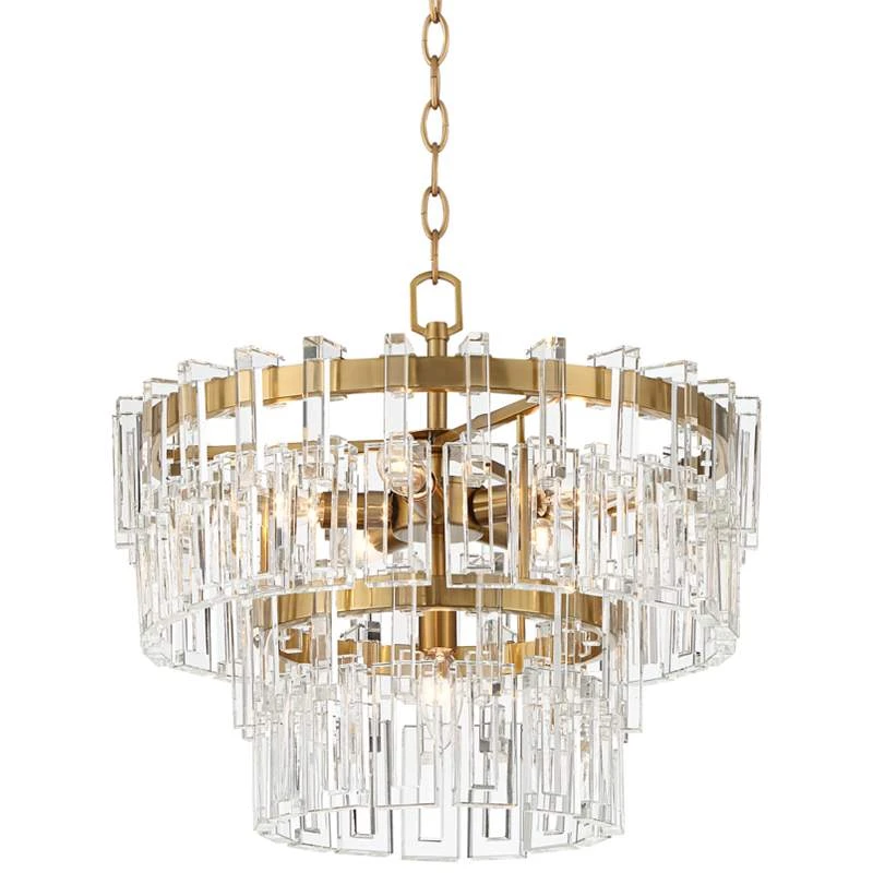 Vienna Full Spectrum Luxum 18 3/4" Brass And Crystal Pendant Light 3 Vienna Full Spectrum Luxum 18 3/4" Brass And Crystal Pendant Light - Image 3
