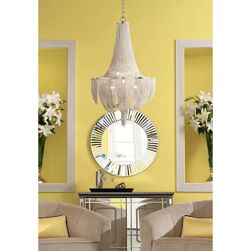 Maxim Chantilly 22" Wide Nickel Jewelry Chain Chandelier 1 Maxim Chantilly 22" Wide Nickel Jewelry Chain Chandelier