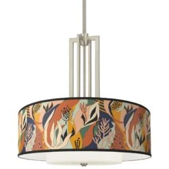 Wild Desert Carey 24" Brushed Nickel 4-Light Modern Chandelier