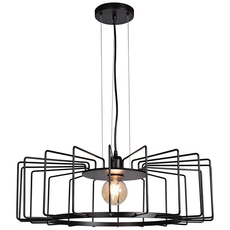 Wired 23 1/4" Wide Black LED Pendant Light 2 Wired 23 1/4" Wide Black LED Pendant Light - Image 2