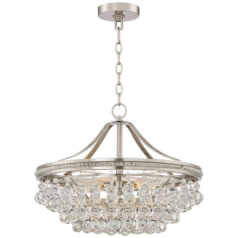 Wohlfurst 20 1/4" Wide Brushed Nickel Crystal Pendant Light 3 Wohlfurst 20 1/4" Wide Brushed Nickel Crystal Pendant Light - Image 3